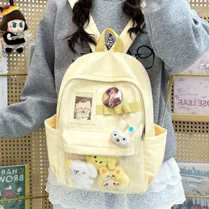 Zaino in tela a pois dolce, graziosa borsa Ita trasparente carina per studenti nell'uso quotidiano.