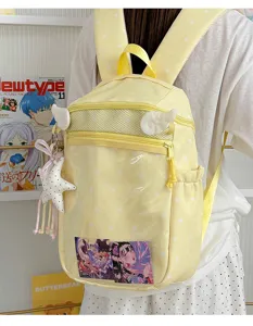 Leuke ster engelen vleugels rugzak voor meisjes transparante zak kawaii schooltas