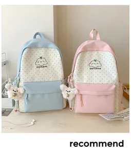 Japans stijl schattige bedrukte rugzak grote capaciteit casual schooltas voor studenten