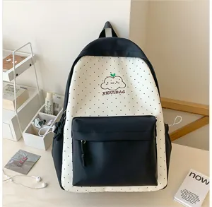 Japans schattige stippen rugzak grote capaciteit casual schooltas voor studenten.