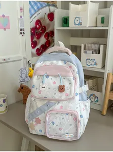 Leuke ins stijl kinder schooltas grote capaciteit waterdichte studenten rugzak met beren