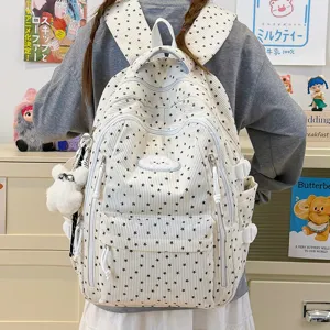 Preppy School Corduroy Sterrenpatroon Rugzak Zachte Macaron Kleuren Grote Capaciteit Schoudertas Met Wolkenborduurwerk Voor Tieners Vrouwen