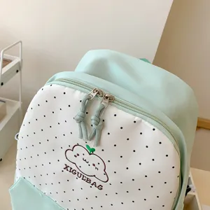 Japanse schattige polka dot rugzak casual grote capaciteit schooltas voor studenten