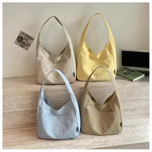 Lässige minimalistische Segeltuch Schultertasche einfarbige Pendler Tasche für Studenten Alltag