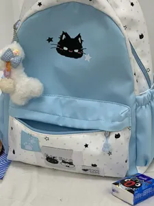 Leuke rugzak met sterrenprint voor meisjes stijlvolle schooltas in lichtblauw