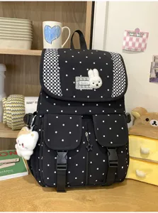 Koreaanse polkadot retro rugzak casual stijlvolle schooltas voor tieners en studenten