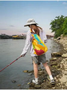 Outdoor sport colorful casual backpack, large capacity portable hiking travel shoulder bag.
