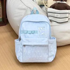 Zaino Ita trasparente a pois dolce per ragazze, simpatico zainetto casual per la scuola.