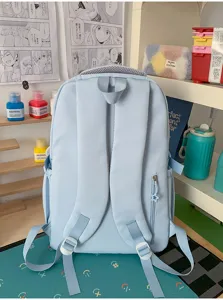 Koreaans stijl pastelblauw schoolrugzak voor studenten met meerdere vakken