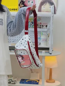 Sac Bandoulière Transparent Motif Étoile Sac Poitrine Style Collégien Sac Étudiant Dét