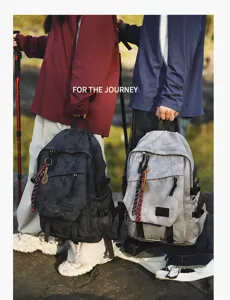 Grand sac à dos décontracté pour étudiants, sac d'école résistant à l'usure pour voyage.