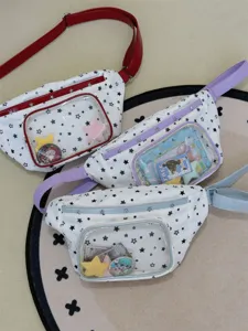 Sac ita transparent motif étoiles sac bandoulière mignon style collège pour femmes