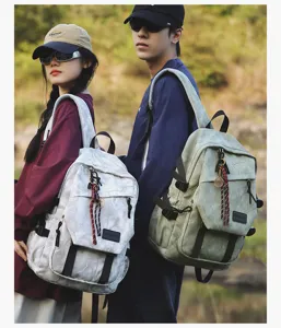 Grand sac à dos pour étudiant, cartable minimaliste résistant à l'usure pour adolescents.