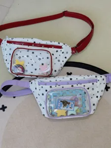 Sac ita transparent sac à bandoulière anime motif étoiles sac croisé avec fenêtre transparente