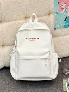 Minimalistischer einfarbiger Studenten Rucksack Freizeit leichter Pendler Laptop Schultasche