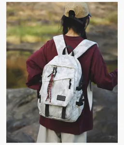 Sac a dos elegant avec motif marbre pour etudiants grande capacite tres resistant