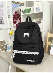 Leuke rugzak met strik voor tienermeisjes, hippe Japanse schooltas met grote capaciteit