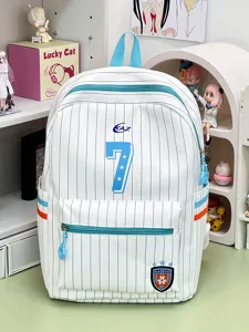 Japanese style striped backpack large capacity sweet casual school bag for daily use