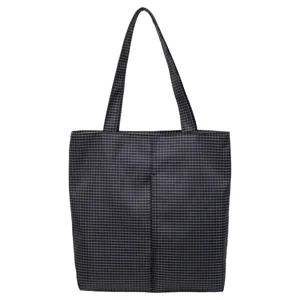 Μαύρη και Λευκή Καρέ Τσάντα Tote Bag Μεγάλης Χωρητικότητας Ώμου για Γυναίκες Νέα Μόδα
