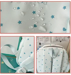 Sac à dos léger pour femmes et étudiants avec motif d'étoiles, idéal pour les voyages.