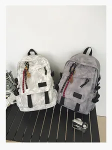 Grand sac a dos d'ecole pour etudiants, design camo elegant sac de livre durable pour jeunes