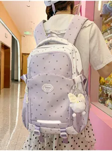 Koreaanse stijl schattige sterrenpatroon rugzak middelbare schooltas zoete forenzen tas