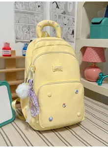 Leuke gele rugzak voor tiener meisjes grote capaciteit casual schooltas reizen dagrugzak