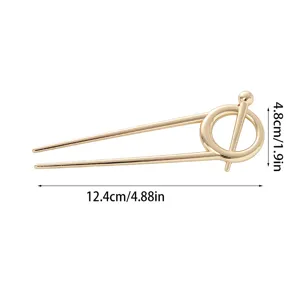 Minimalist metal U-shaped hair pin elegant Chinese style hair stick for women daily wear