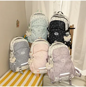 Koreaanse stijl schoolrugzak voor meisjes, schattig sterrenpatroon, hippe college tas reis
