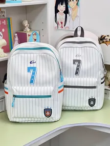 Japanese style striped backpack for students sweet school bag with large capacity
