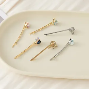 Elegante Schwan Kristall Haarklammern für Damen, glitzernde Strass Metall Haarnadeln.