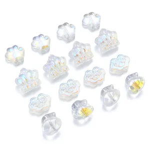 Irisierende Glas lose Perlen Set DIY Armband Aurora Charme süße Formen Schmuckherstellung