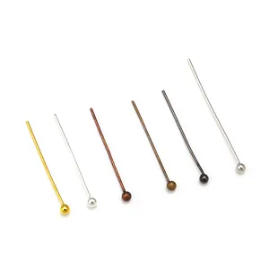 DIY metal ball headpins in assorted colors for jewelry making and beading craft