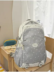 Koreaanse stijl rugzak met sterrenpatroon voor school en dagelijks pendelen en gebruik.