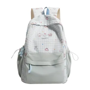 Japans stijl kleur contrast rugzak voor meisjes licht grote capaciteit reizen school tas