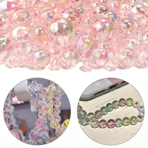 Acryl iriserende ronde kralen voor DIY handgemaakte armbanden, kettingen en telefoonbedels.