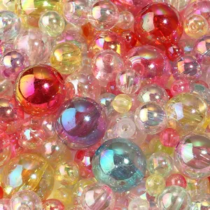 Kleurrijke acryl iriserende ronde losse kraaltjes voor DIY handgemaakte armbanden en