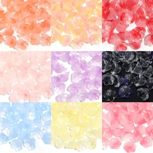 Cuentas de vidrio de lirio de los valles transparentes degradado accesorios DIY.