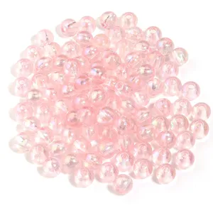 Roze iriserende acryl ronde losse kraaltjes voor DIY handgemaakte armbanden en accessoires.