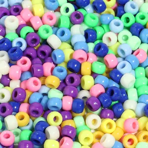 Perles baril acrylique macaron colorées pour colliers DIY, bijoux et accessoires faits à la main.