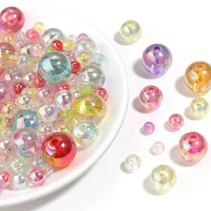 Kleurrijke acryl transparante ronde kralen voor DIY handgemaakte armbanden sieraden maken.