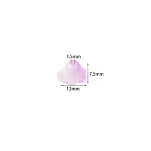 Abalorio de cristal lirio del valle violeta degradado para accesorio pelo DIY suelto