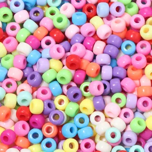 Perles en acrylique colorees perles ton pastel pour bijoux DIY colliers telephone kit