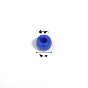 Perles barils acryliques bleues à grand trou pour colliers et chaînes de téléphone 9mm