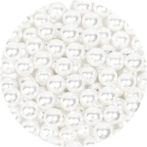White ABS imitation pearl round beads for DIY handmade jewelry bracelets necklaces crafting