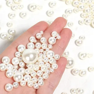 ABS imitation pearl beads for DIY handmade jewelry bracelets necklaces crafting accessories