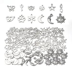 Pendentifs en acier inoxydable assortis lot DIY fabrication de bijoux bracelet collier fournitures