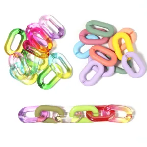 Colorful acrylic open links U-shaped chain DIY glasses strap bag accessories parts