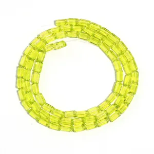 Hellgrüne rechteckige Acryl Kristall Perlen für DIY handgemachte Schmuck Zubehör.