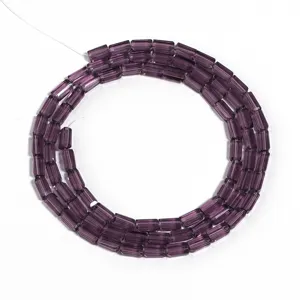 Lila rechteckige Acryl Kristall Perlen lose DIY Schmuck Herstellung Zubehör Strang